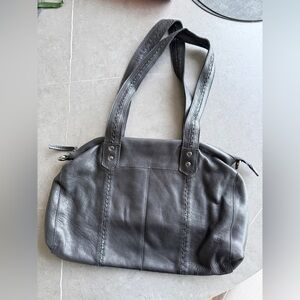 Latico Black Leather Bag with Zipper